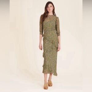 Veronica Beard Tenise Paisley Maxi Dress, new with tags, size 8, Fern Multi